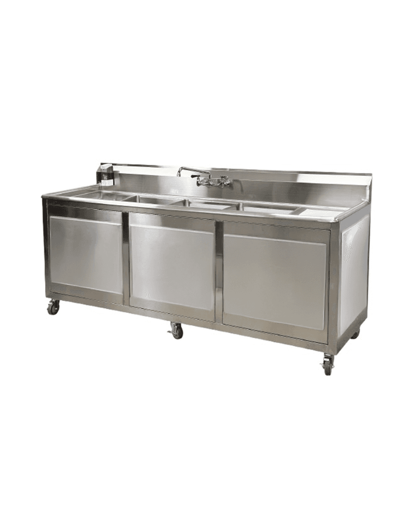 3 Compartment Hot & Cold Sink
